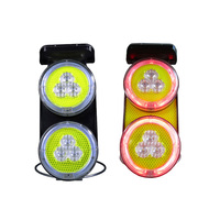 Style japonais IP66 rouge bleu avertissement de trafic lumière stroboscopique haute luminosité lumière cône solaire