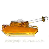 Bouteille en verre en forme de réservoir, contenant fait à la main, pour cognac ou whisky, 500/1000ml, 10 pièces
