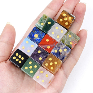 Dés de jeu polyédriques ronds de 16 mm en améthyste naturelle D6, faits à la main, écologiques, pour Dungeons & Dragons - Product Image 5