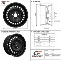 Jantes en alliage forgé CF 18-22 pouces 6x139.7 5x150 PCD Neuves Polies 25mm ET Adaptées pour LC300 LC200