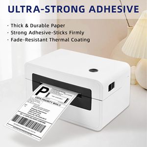 4" x 6" Thermal Labels, 1000 Labels Fanfold, Strong Adhesive, Clear Print, Compatible with Most Direct Thermal <b>Printers</b> - Product Image 2