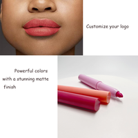 Crayon à lèvres personnalisé, formule à base d'eau, imperméable, marqueur pour lèvres, teinte mate longue durée, lisse, label privé
