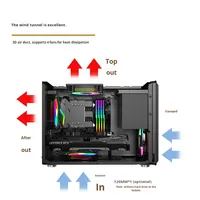 Lecteur inconnu P40 Mesh Mid Tower MicroATX Portable Desktop Compact Gaming Mini Computer Case avec alimentation en stock