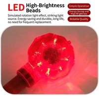 Luz de Advertencia de Tráfico Portátil LED Roja y Amarilla, Baliza de Seguridad Intermitente para Obras de Construcción y Emergencias