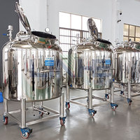 Réservoir de stockage en acier inoxydable avec Agigator Réservoir de mélange de lotion cosmétique Réservoir de mélange de liquide de parfum pneumatique