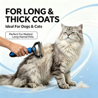 Brosse de toilettage professionnelle en acier inoxydable pour animaux de compagnie – Outil démêlant et anti-chute de poils sans douleur pour chiens et chats, idéal pour les nids de poils tenaces