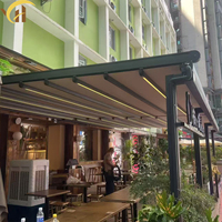 Auvent pliant imperméable à succès, système rétractable isolé thermiquement avec télécommande pour balcon, patio et terrasse toutes saisons