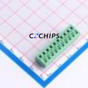 MX127S-3.5-10P-GN01-Cu-Y-A Screw Terminal Block Through hole Component (THT),P=3.5mm Connector 1x10P 3.5mm Green Through Hole - Product Image 2
