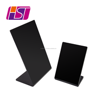 Support en acrylique noir personnalisable avec carte NFC tactile pour commande de menu sur téléphone portable pour restaurants et hôtels