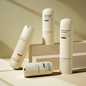 Sang Trọng Rỗng Vòng Matte Brown HDPE Nhựa Bóp Lotion Sữa Rửa Mặt Dầu Gội Đầu Và Điều Hòa Chai Với Đĩa Lật Cap - Product Image 2