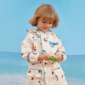 كوكوتري مطبوع من إيفا ملابس مطر للأطفال معاطف مضادة للماء قابلة لإعادة الاستخدام صديقة للبيئة