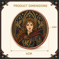 Pièce de collection 1 oz en cuivre fin .999, motif Reine Dragon, portrait de guerrière fantastique personnalisé, médaillon commémoratif, vente en gros