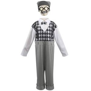 Costume de déguisement de grand-père centenaire pour enfants Halloween, idéal pour le cosplay, les spectacles de théâtre, les jeux de rôle, les fêtes de carnaval et les tenues de fantaisie - Product Image 5