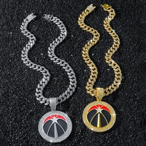 Colliers pendentifs de championnat des <span class=keywords><strong>Raptors</strong></span> de Toronto en gros, colliers de haute qualité, style hip-hop, chaîne cubaine - Product Image 5