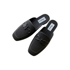 Mezza <span class=keywords><strong>ciabatte</strong></span> <span class=keywords><strong>donna</strong></span> nuova moda estate sandali piatti Casual <span class=keywords><strong>da</strong></span> esterno a punta chiusa con stile alla moda Bowknot - Product Image 5