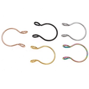 新しいスタイル20g目に見えない開いた口の偽の鼻リング偽の鼻リングをストックする非ピアスジュエリー - Product Image 6