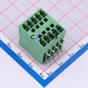 DGB381-5P2S-MG361 Plug-in Terminal Block Bent Lead Through Hole,P=3.81mm Board-to-Board / Socket - Closed 2x5P 3.81mm Green - Product Image 1