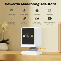4MP Full HD Mini İç Mekan WiFi Güvenlik Kamerası CMOS Manyetik Taban Gece Görüşü Yapay Zeka İnsan Algılama 4X Zoom 2 Yönlü Ses Hafıza Kartlı