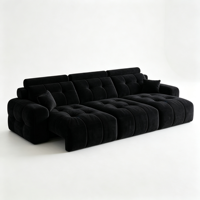 Canapé-lit fonctionnel Lawrence Electric moderne et minimaliste 3 places en chenille et éponge, idéal pour les salons et appartements