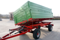 Haute qualité 5x8 hydraulique benne remorque tracteur agricole utiliser 24 \ "côtés 5,200lb essieu nouvelle Construction engrenages freins Agriculture