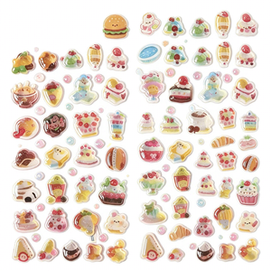 Autocollant décoratif en relief 3D <span class=keywords><strong>japonais</strong></span> personnalisé en PVC, dessin animé kawaii, auto-adhésif, imperméable, écologique, effet bulle, bonbon, gouttelette - Product Image 5