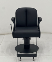 Chaise de barbier inclinable moderne noire pour hommes Chaise de salon de coiffure en cuir synthétique de haute qualité la plus populaire en vente en gros