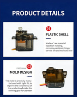 Micro servo à engrenages métalliques 9g, servo compact de haute précision pour voiture RC, kit robot UAV, accessoires de remplacement pour modèle de loisir