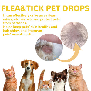 Gouttes anti-puces et anti-tiques pour chiens et chats, protection répulsive, traitement localisé - Product Image 4