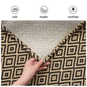 Alfombra de Cocina Rectangular con Patrón Geométrico, Antideslizante, de Poliéster y Algodón, Color Marrón, Estilo Largo y Estrecho - Product Image 4