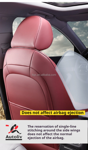 Cuscini per seggiolini auto sportivi per 17-24 <span class=keywords><strong>Audi</strong></span> <span class=keywords><strong>A4</strong></span>/allroad 11 pz coprisedili in pelle ventilata marrone - Product Image 4