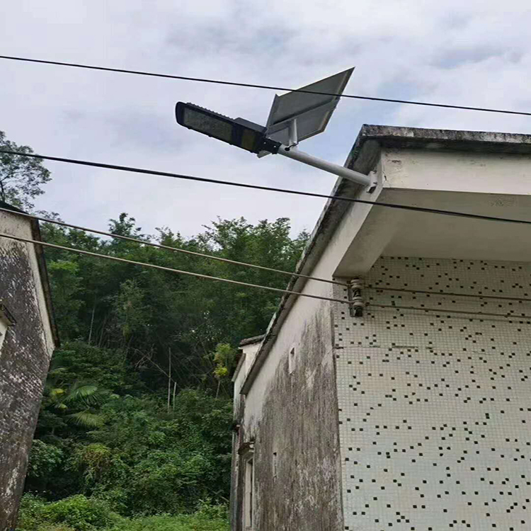 Impermeable al aire libre Luz de calle Solar integrada todo en uno con polo