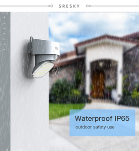 Lampe solaire <span class=keywords><strong>murale</strong></span> SRESKY pour clôture extérieure avec <span class=keywords><strong>luminosité</strong></span> LED et détecteur de mouvement pour jardin, cour et allée - Product Image 6