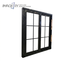 <span class=keywords><strong>Fenêtre</strong></span> coulissante en aluminium à rupture de pont thermique haute performance, avec barres interne Muntin, double vitrage trempé, insonorisée, prix usine - Product Image 1