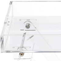 Table basse pliante en acrylique transparente au design moderne de style farmhouse pour la maison, le salon, les meubles