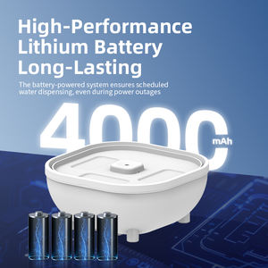 Mangkuk LED pintar otomatis untuk kucing & anjing, Dispenser air & pakan kapasitas besar, bergaya & bertenaga baterai - Product Image 6