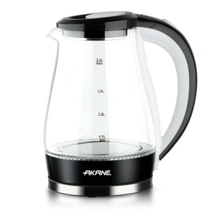 AKANE 2000W Electric <strong>Kettle</strong> 2L <strong>Large</strong> Capacity with Borosilicate Glass Body Rapid Boiling clear Water Level for Daily Kitchen Use - Product Image 2