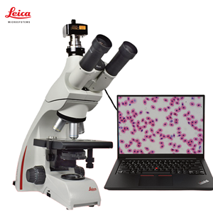 <strong>Leica</strong> DM500 Trinocular <strong>Microscope</strong> Full HD Camera Manual Focus LED Illumination External Display Support 1-Year Warranty IP53 - Product Image 1