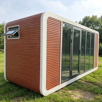 Maisons capsules mobiles contemporaines en acier, capsules spatiales, imperméables, de luxe, préfabriquées, pour l'extérieur