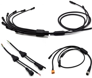 M8 M12 M15 Wasserdichter Steckverbinder Kabel Y-Typ 1 zu 2 3 4 5 Wege Verteilerkabel 2 3 4 5 6 7 8 Pin 16AWG 18AWG 20AWG 22AWG - Product Image 1
