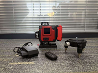 Niveau laser industriel populaire 4D 16 lignes, mini, 360°, auto-nivelant, croix verticale et horizontale, avec batterie au lithium