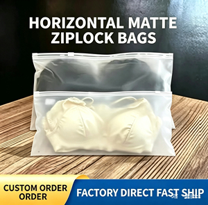 Sacs d'emballage pour vêtements, sacs en plastique givrés avec fermeture éclair sans trou d'aération pour vêtements, t-shirts - Product Image 4