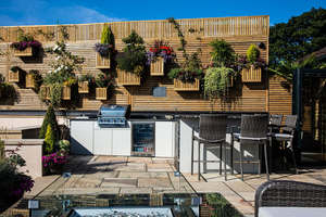 Gabinete Modular de Cocina para Barbacoa al Aire Libre de Acero Inoxidable JOYEDA con Grifo y Bisagras, Diseño Ignífugo para Camping y Parrillas de Pizza - Product Image 2