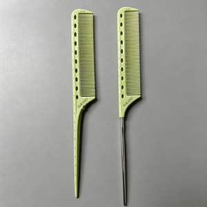 Peine Profesional para Cortar el Cabello en 8 <span class=keywords><strong>Colores</strong></span> - Serie Verde, Peine de Peluquería Antiestático para Desenredar y Peinar, para Peluqueros - Product Image 3