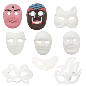 หน้ากากทาสีเยื่อไม้ไผ่ที่เป็นมิตรกับสิ่งแวดล้อมสำหรับวันฮาโลวีน & คอสเพลย์ - Product Image 1