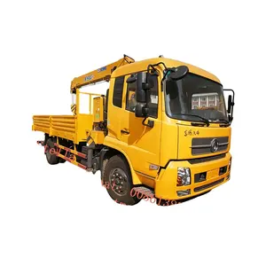 Thiết Kế Mới 5 Tấn Telescopic Boom Truck Với Auger Khoan Crane Trên Yuhcai 130hp Cdw Cargo Truck Cho Bán Hàng Nóng