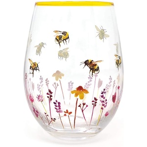 Vaso de cristal pintado a mano, sin tallo - Product Image 1