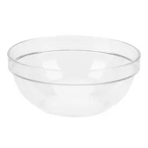 Wholesale Restaurant Salad Acrylic Tea Bowls PC Food Grade Plastic Vegetable Transparent Glass Fruit Bowl