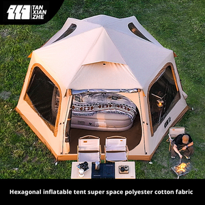 Sofort Aufbaubares Vier-Jahreszeiten 5-Personen SUV Heckklappe Aufblasbares Zelt Schnellöffnend 1 Schlafzimmer Wohnbereich Sonnen- und Regenschutz Camping - Product Image 2