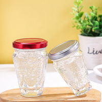 Bouteilles en verre transparent de 50 ml, 75 ml, 100 ml pour la vente en gros, bocaux en verre de qualité alimentaire pour la viande de poisson fraîchement mijotée, la confiture, le miel