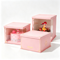 Emballage pour pâtisserie, boîte à gâteau, boîte cadeau de luxe en carton doré, boîte pliante pour les fêtes, boîte personnalisée avec logo, impression UV, boîte écologique recyclable